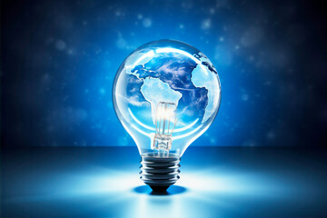 light bulb with green renewable concept