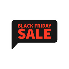 Black Friday Sale In Black Orange Rectangle Shape For Business Marketing
