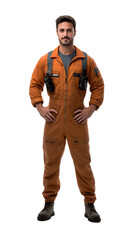 Obraz premium Casual captivating closeup shot of an Aerospace Engineer with an isolated transparent background.