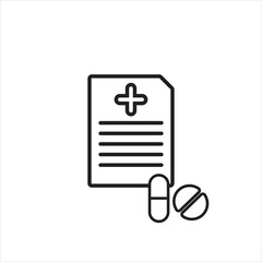 prescription for drugs icon vector illustration symbol
