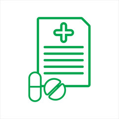 prescription for drugs icon vector illustration symbol