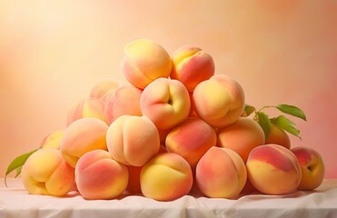 Ripe and tasty and juicy peaches