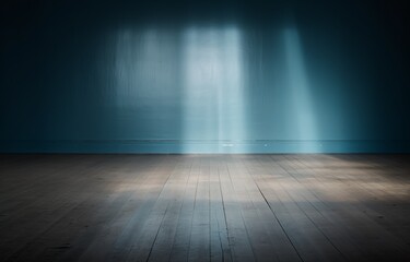 empty room with shadow and wood floor