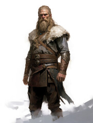 Obraz premium Viking warrior. Digital art.