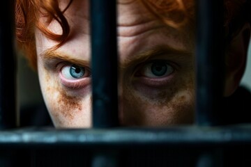 Prisoner's Gaze: Eyes Behind Bars