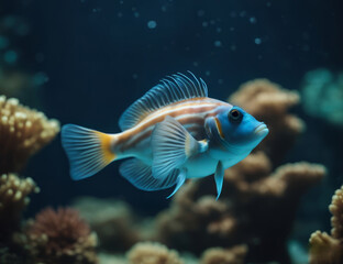 Fototapeta na wymiar Tropical fish in the sea. Underwater world. Marine life.