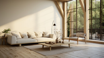 Modern Interior Design, 3D Render, 3D Illustration