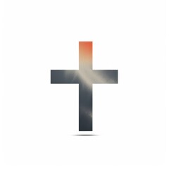 Obraz premium Cross icon isolated on white background. Christian symbol. Vector illustration.