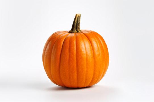 AI generated image of perfect pumpkin in studio over white
