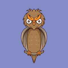 amazing masccot logo icon cute and character owl