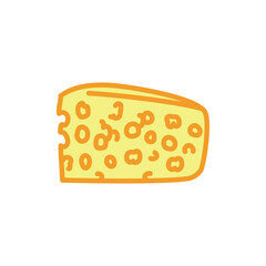 Emuntey cheese sign сolor line icon. Pictogram for web page.