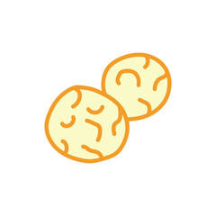 Mozzarella cheese sign сolor line icon. Pictogram for web page.