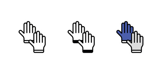 Gloves icon design with white background stock illustration