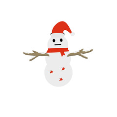 Vector Snowman Character Illustration