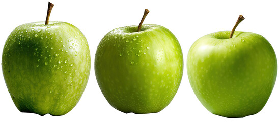Fresh Granny Smith apple as package design element