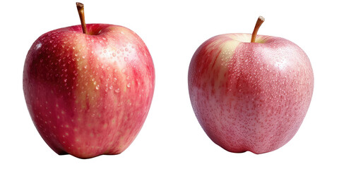 Fresh red pink lady apple as package design element, isolated on transparent