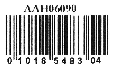 Bar code icon isolated on white, clipping path