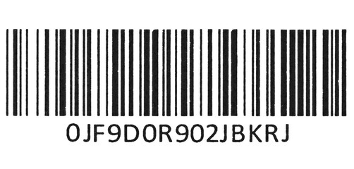Bar code icon isolated on white, clipping path