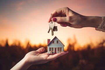 Buyers and female real estate agents have agreed to buy and sell by holding hands to rent or buy a house
