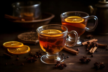 spiced tea, warm and aromatic winter beverage