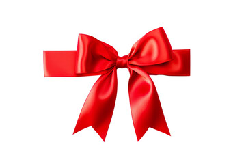 A red Christmas ribbon on a white background PNG