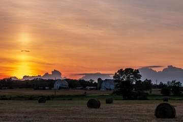 A Serene and Scenic Sunset on a Belleville Area Farm
