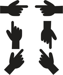 set of hand gestures vector