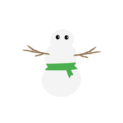 Snowman Character Vector