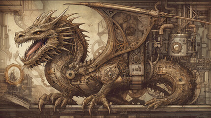 Dragon in a Steampunk World