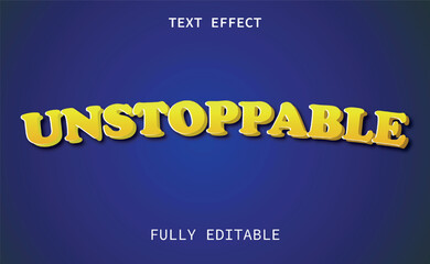 Fully editable text effect