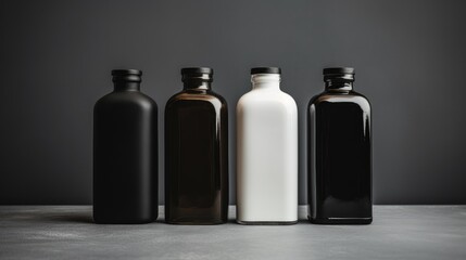 Plastic pill jars mockup created with Generative AI technology