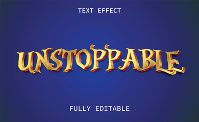 Fully editable text effect