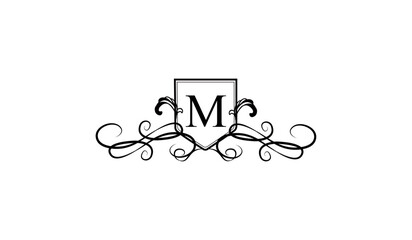 LUXURY MUSIC NOTES ICON LOGO M