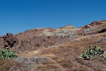 Fototapeta na wymiar Colorful mountains on Gran Canaria.