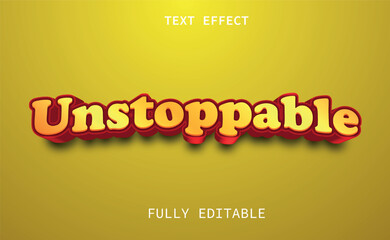 Fully editable text effect