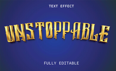 Fully editable text effect