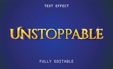 Fully editable text effect