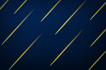 Minimal Night Sky Background. Comet shower backdrop. Vector Illustration. EPS 10.
