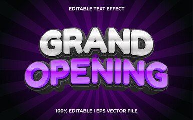 Grand opening 3d text effect with blue ice theme. pink typography for products tittle