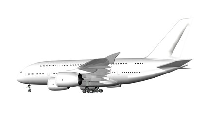 airplane isolated on white