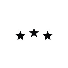 three stars rating. rate stars - best, top