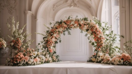 Fototapeta na wymiar Wedding floral arc