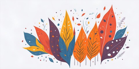 Abstract fall folliage concept background. AI generated illustration