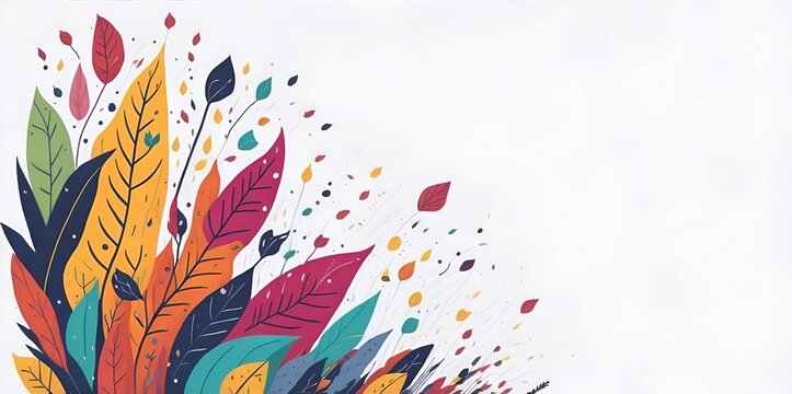 Abstract fall folliage concept background. AI generated illustration