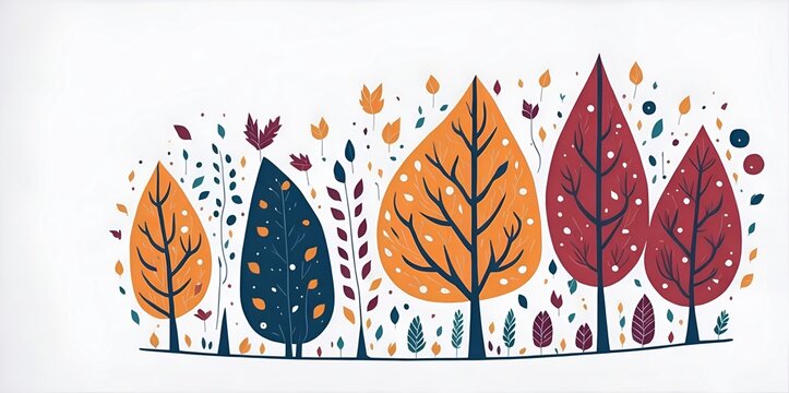 Abstract fall folliage concept background. AI generated illustration