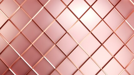 Grid Texture in Rose Gold Colors. Futuristic Background