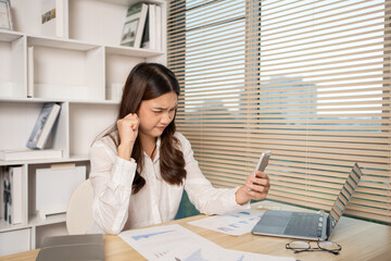 Young woman stressed or worried about doing a wrong job, Despair or disappointment, Sad feeling,...