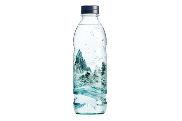 Naklejka premium A water bottle on a white background PNG