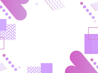 幾何学バナー背景素材/紫グラデーション
