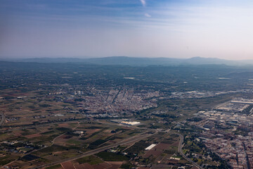 aerial view of the city valencia Italy